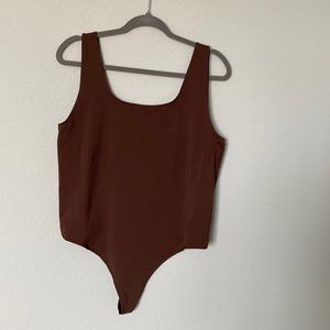 Skims Soft Smoothing Thong Brown Body Suit